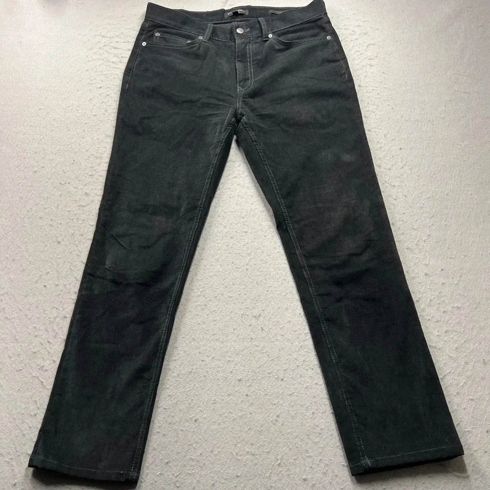 Banana Republic Traveler Corduroy Pants Mens 32x30 Black Slim Fit Stretch Cords